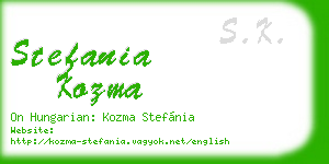 stefania kozma business card