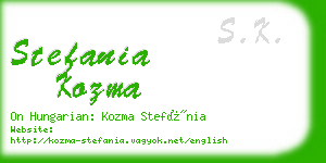 stefania kozma business card